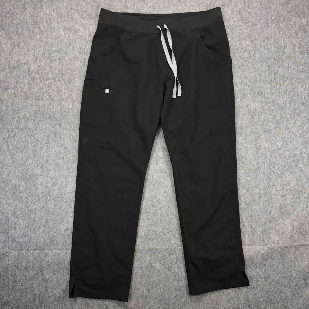 Figs Kade Cargo Scrub Pants Women's Large Black Nurse Doctor Medical T21004